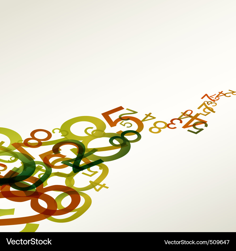 Colorful Retro Number Pattern vector image
