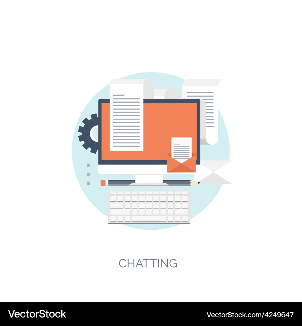 Flat computing background Vector Image