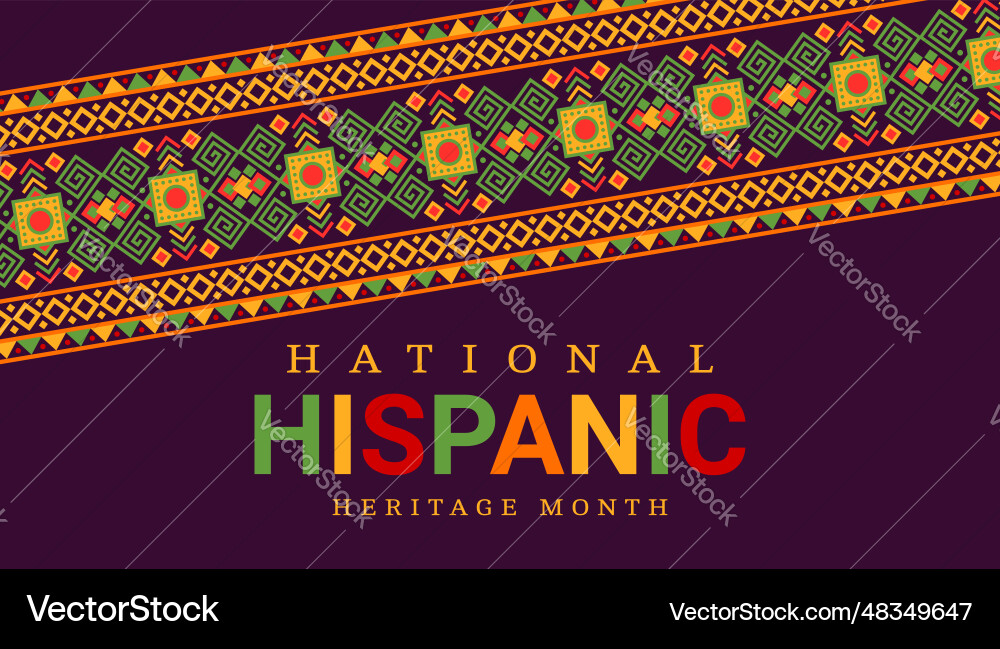 National hispanic Erbe Monat Festival Banner National hispanic Erbe Monat Festival Banner vektorbild