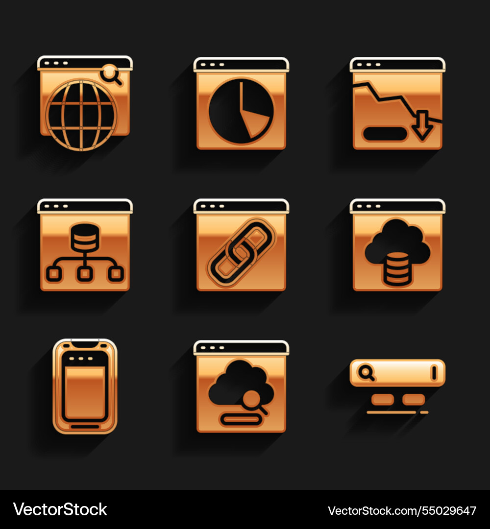Set browser window cloud technology data transfer vector image