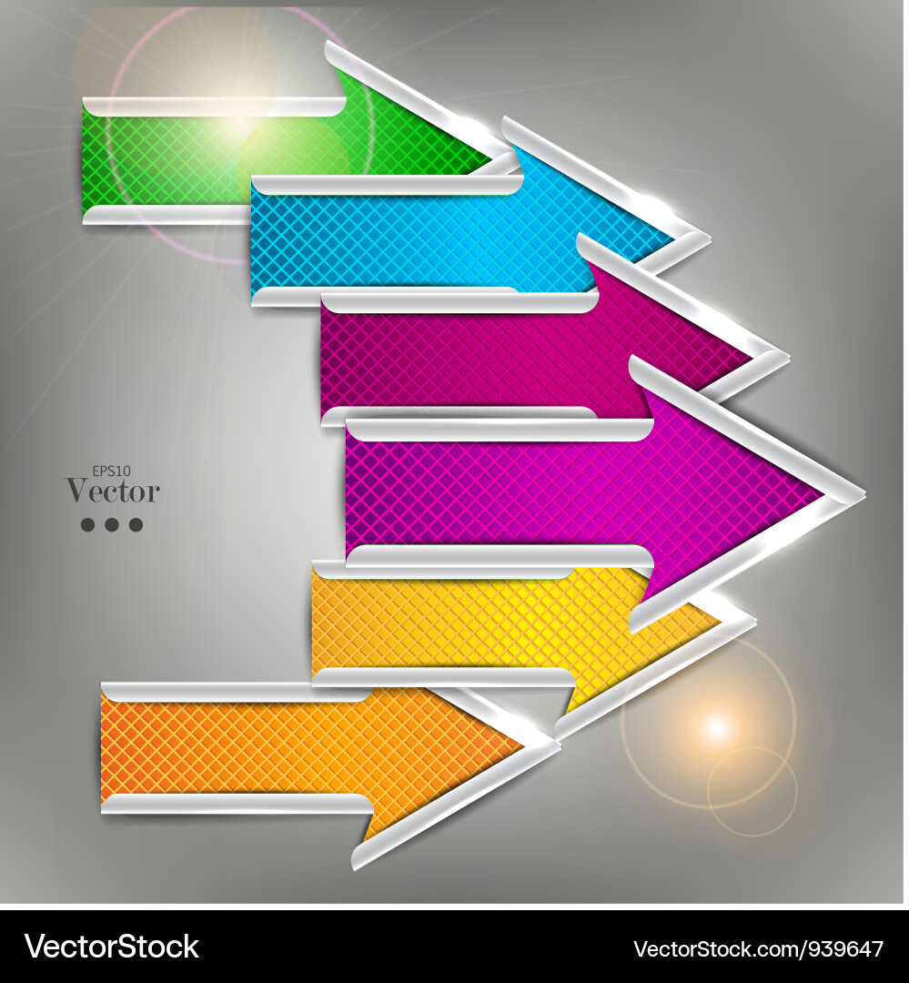 Set of colorful arrows website elements Vector Image