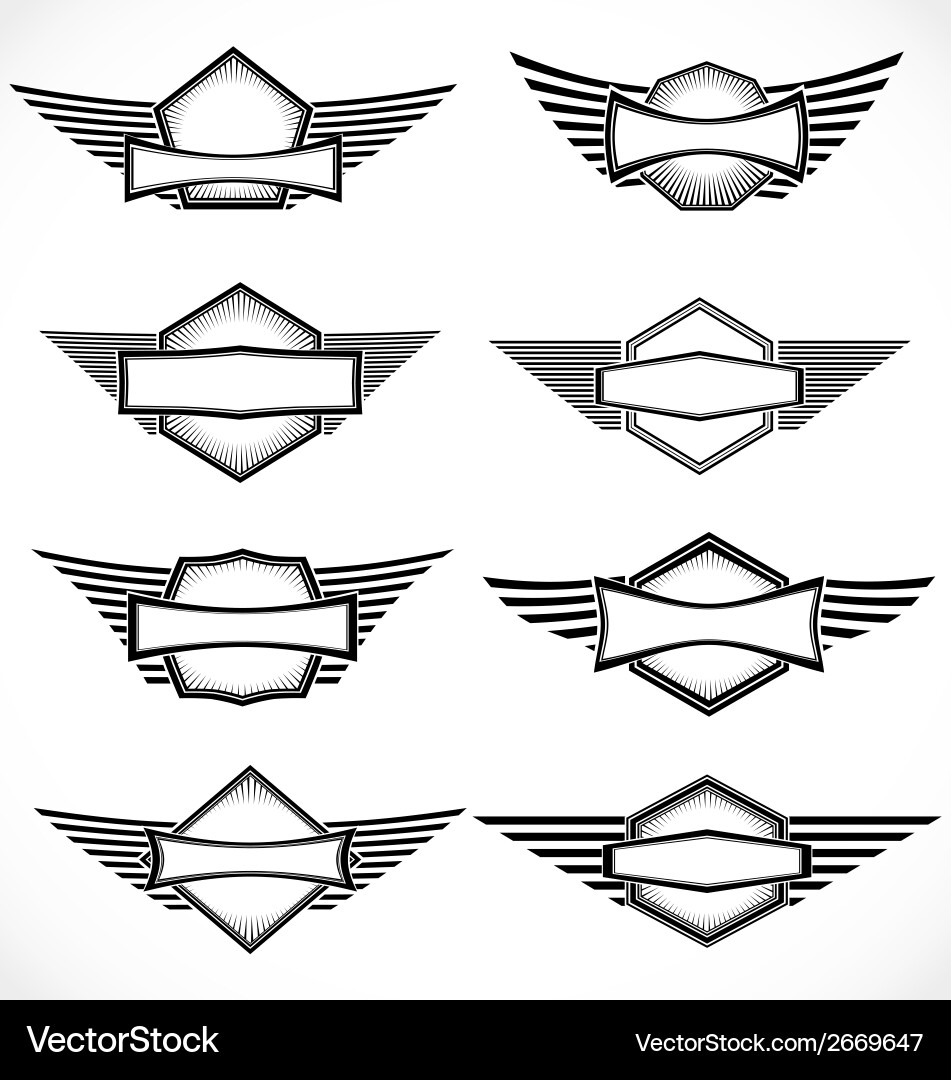 Vintage Badge Collection Vector Image