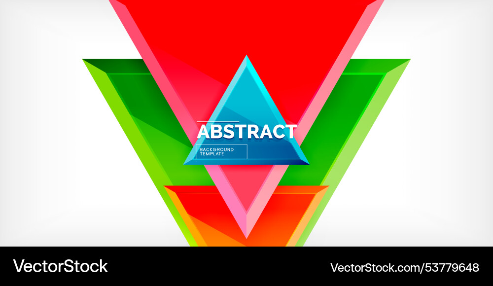 Abstract background - glossy triangles Vector Image