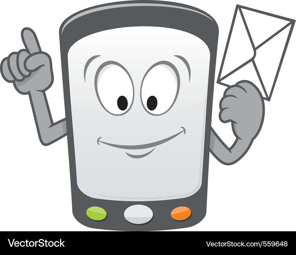 Cartoon Smartphone Icon Vector Image