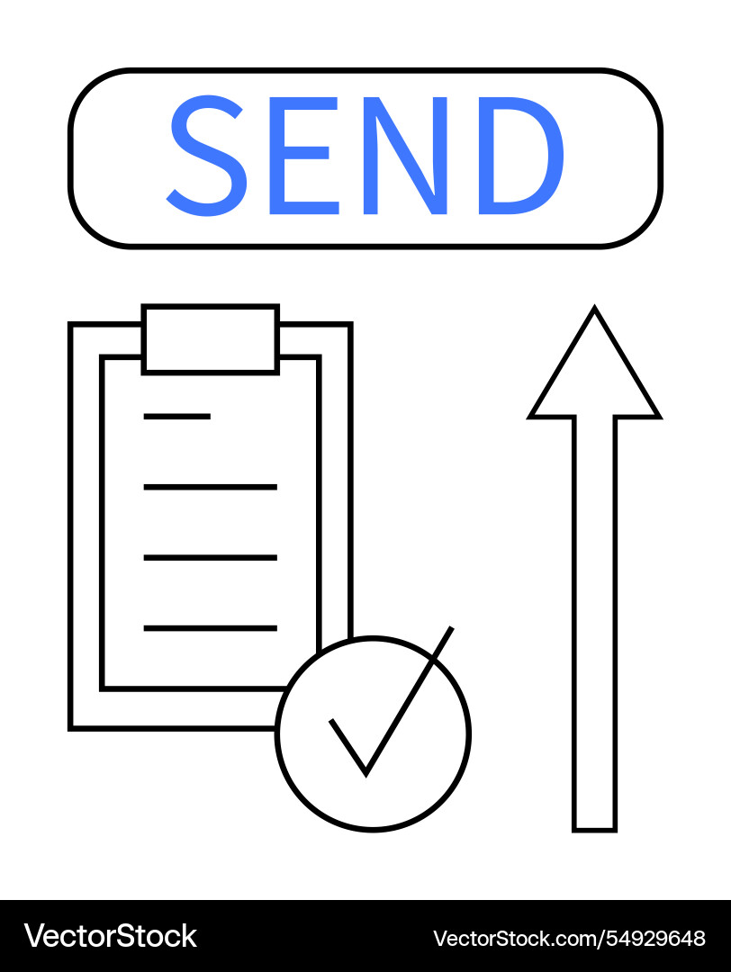 Clipboard checklist with checkmark upward arrow Clipboard checklist with checkmark upward arrow vector image