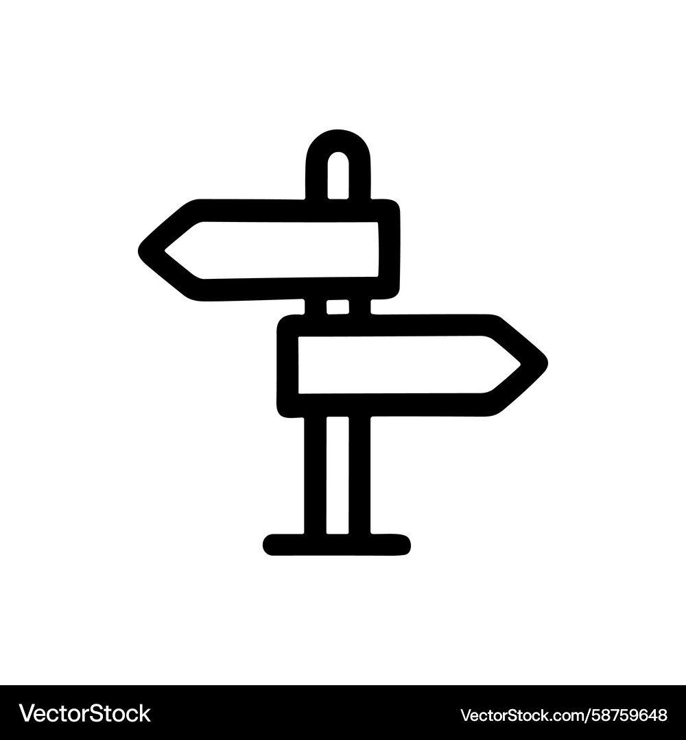 Direction Signpost with Arrows Vector Image