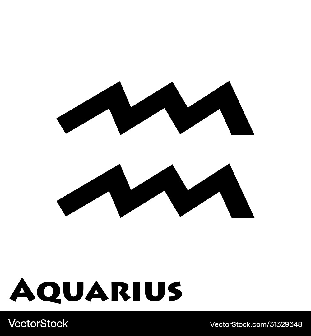 Logo zodiac sign aquarius Logo zodiac sign aquarius vector image