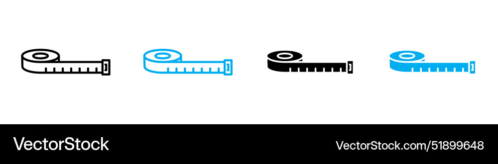 Measuring tape icon set collection for web Measuring tape icon set collection for web vector image