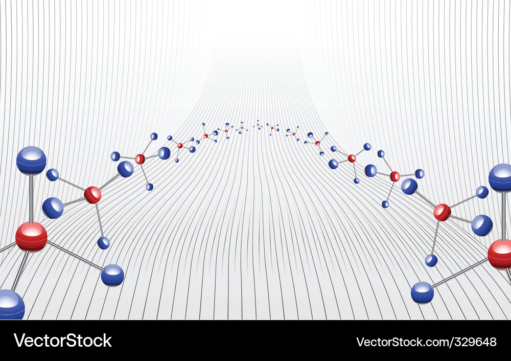 Molecular Gradient Background Vector Image