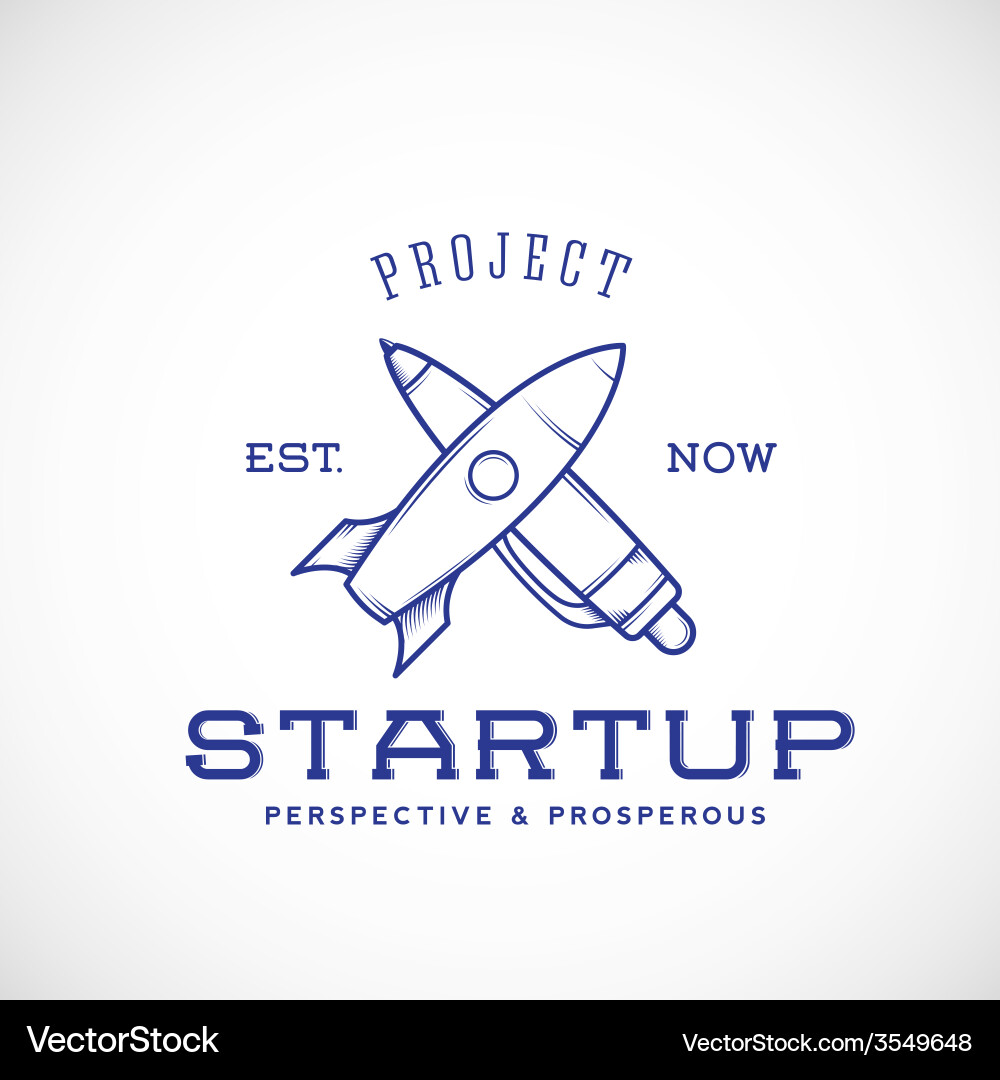 Startup abstract logo template Royalty Free Vector Image