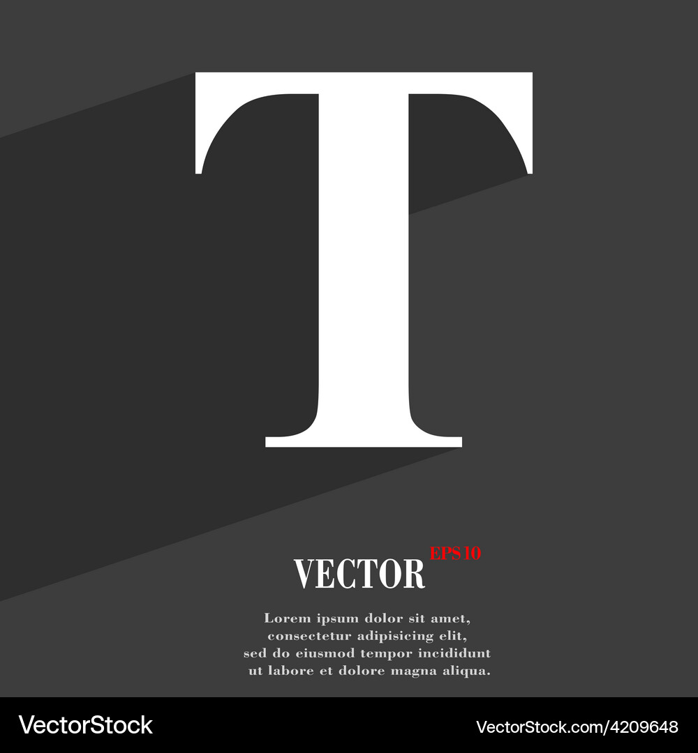 Text edit icon symbol flat modern web design Vector Image