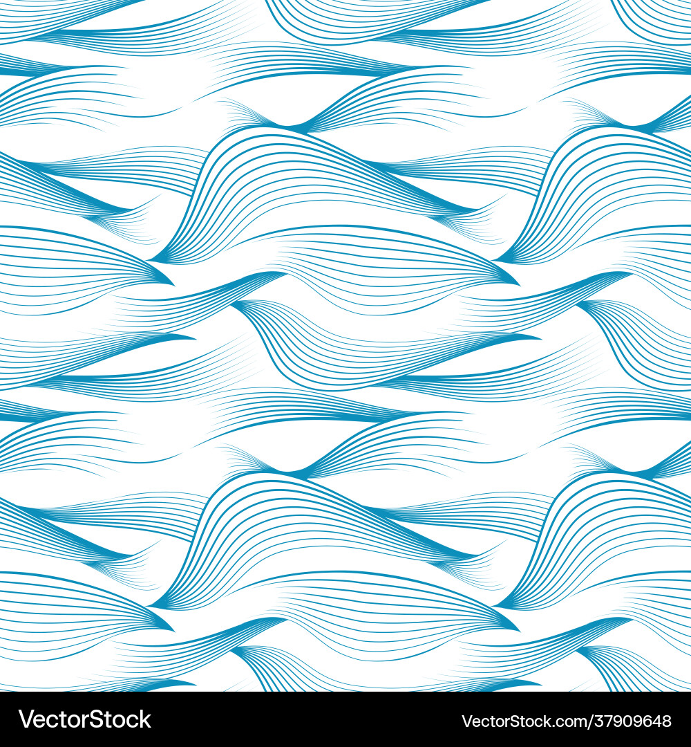 Wavy geometric seamless print vector image