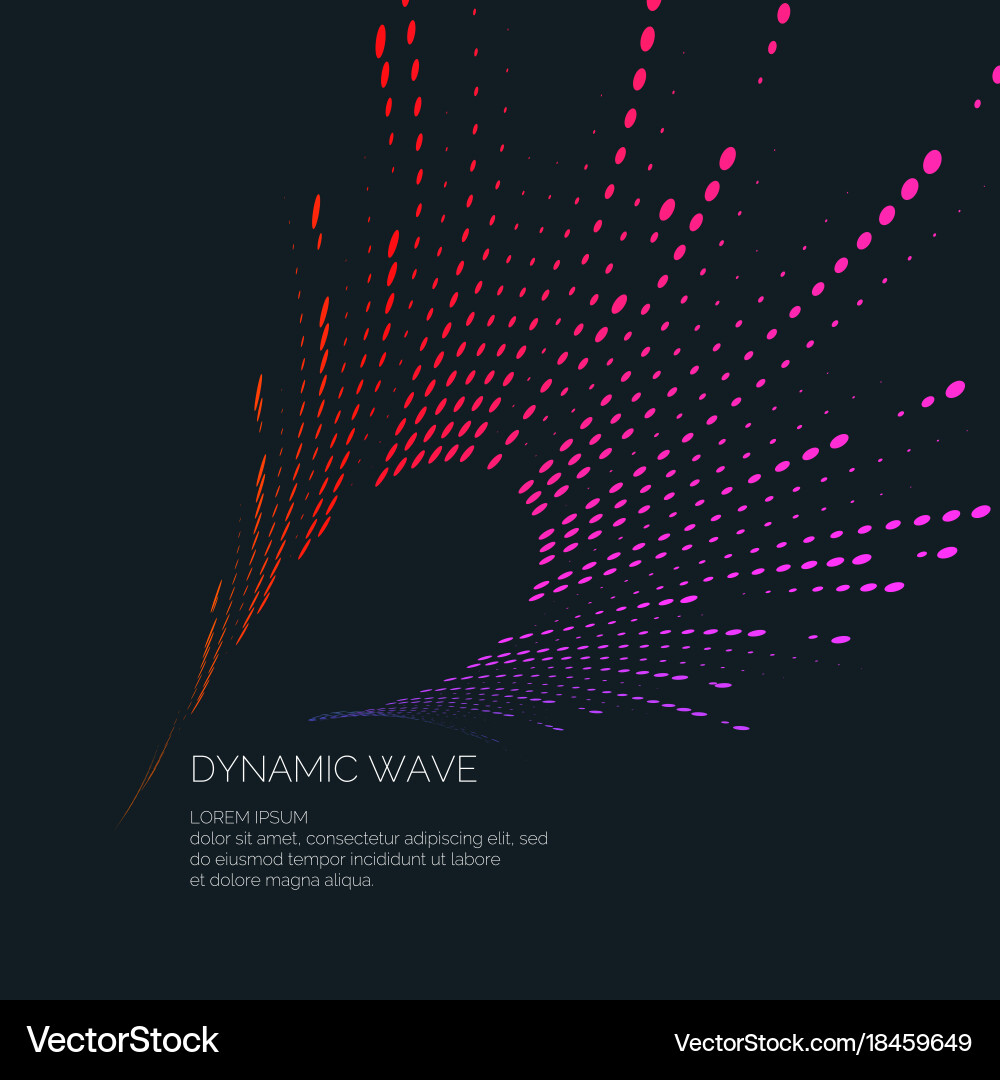 Abstract background with a colored dynamic vector image
