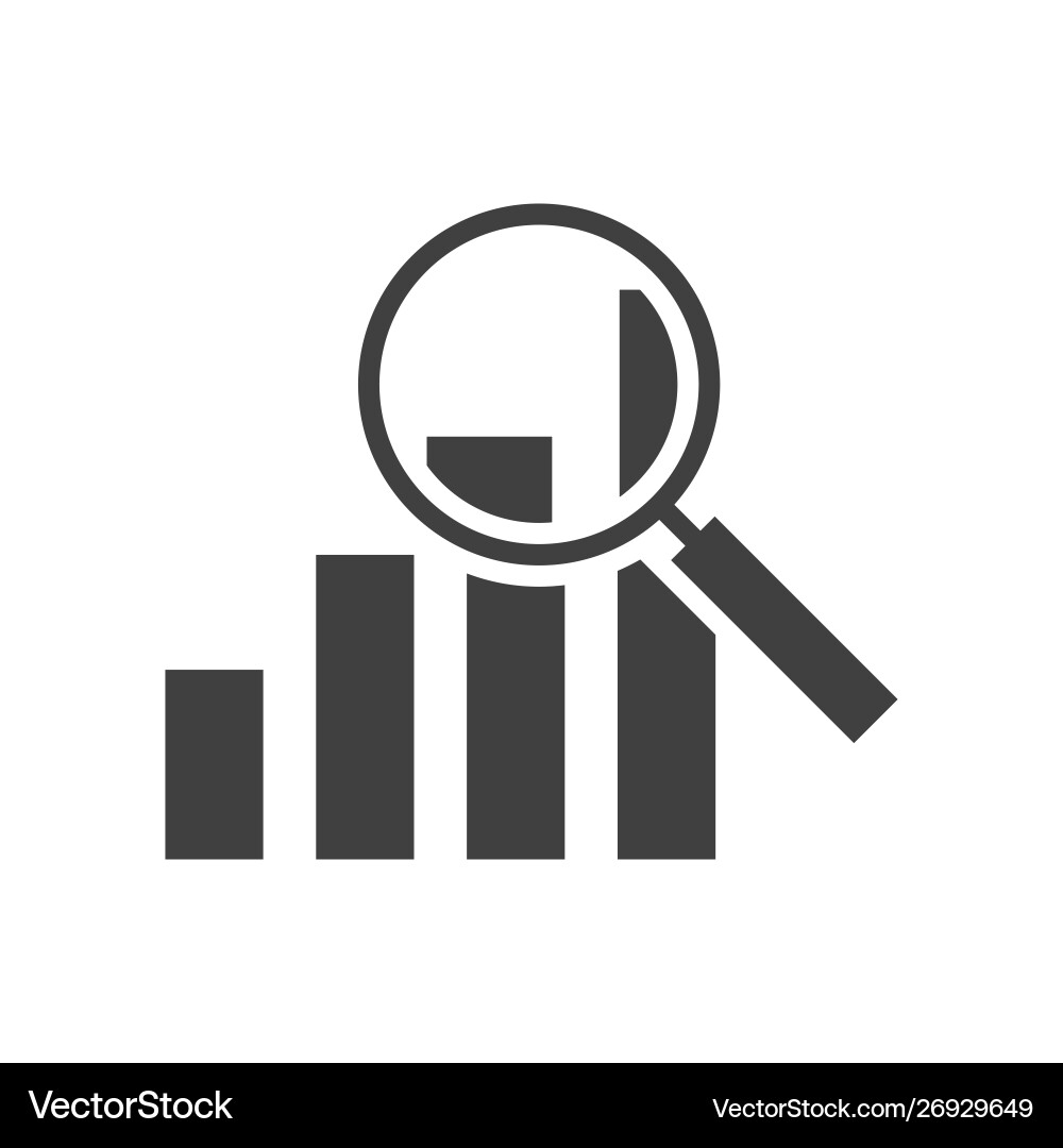 Data Analysis Graph Icon Vector Image