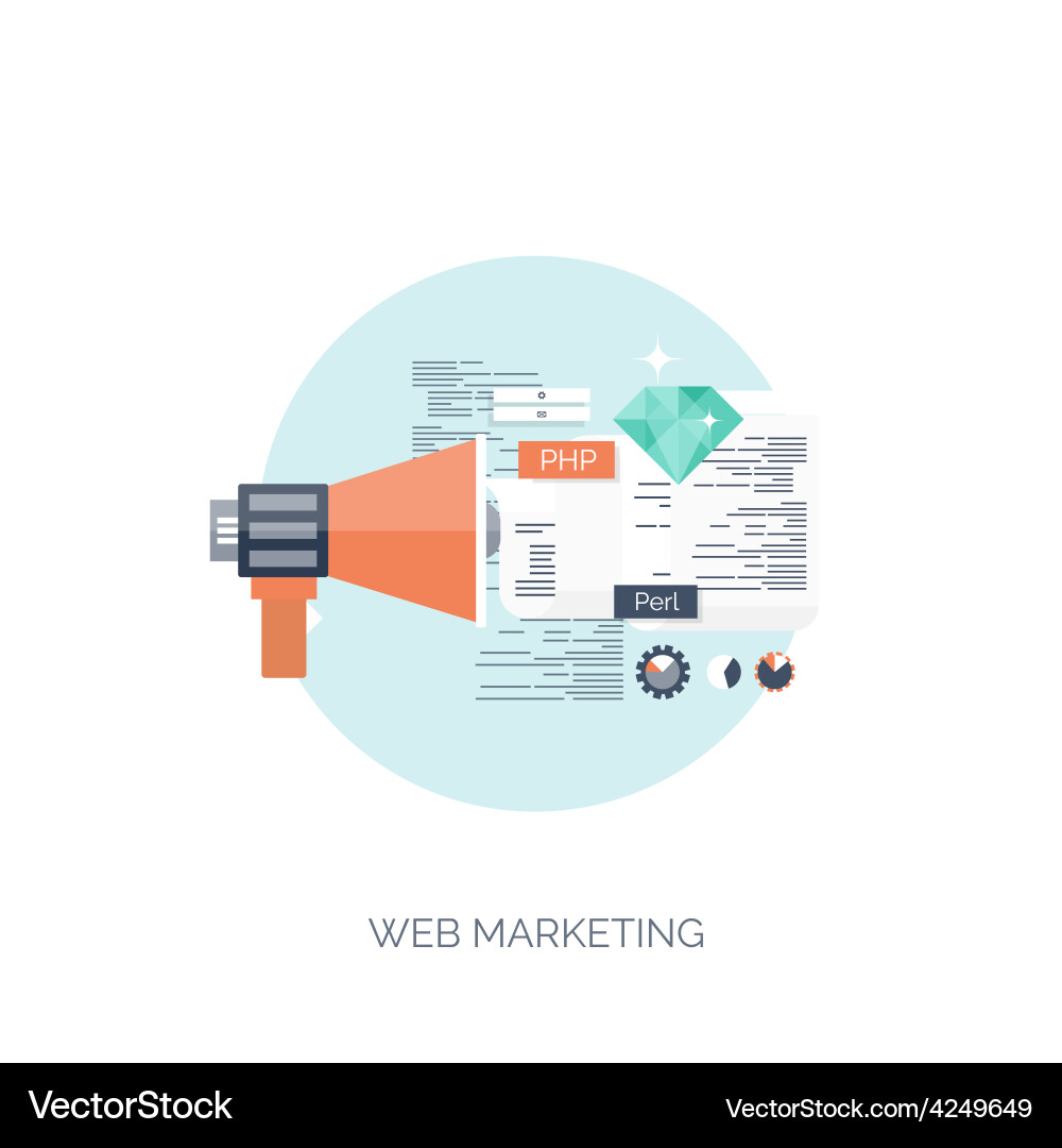 Flat computing background Vector Image