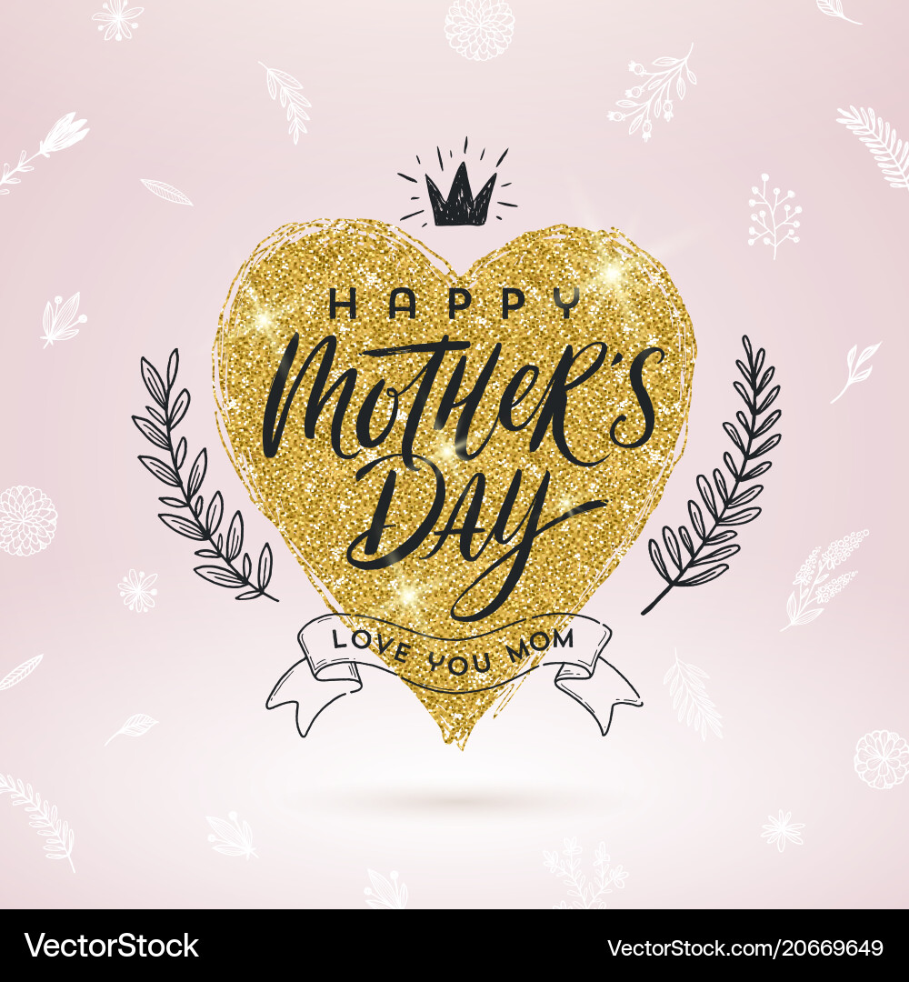 Happy mothers day - greeting card design Happy mothers day - greeting card design vector image