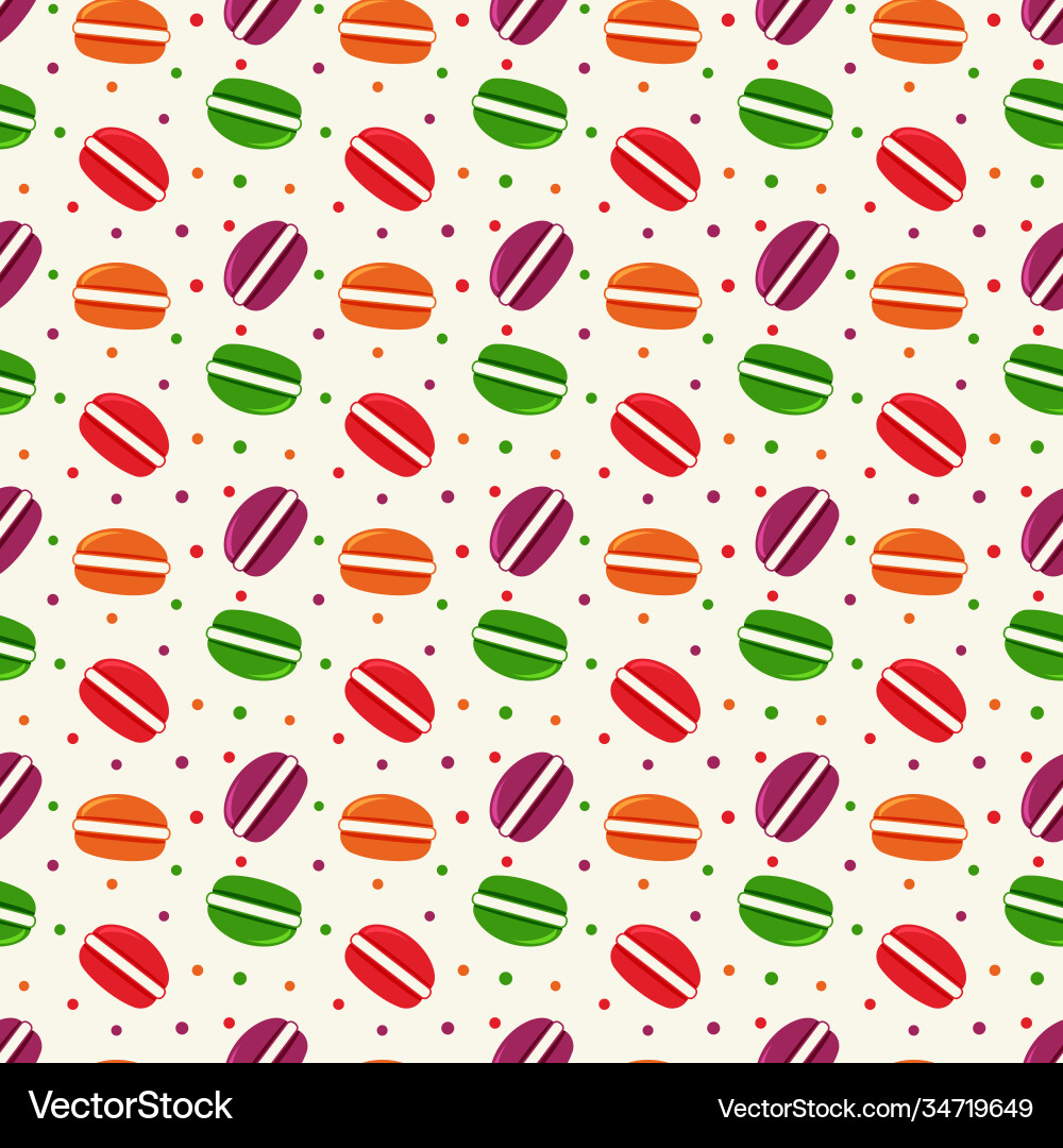 Seamless pattern with macaroons Seamless pattern with macaroons vector image