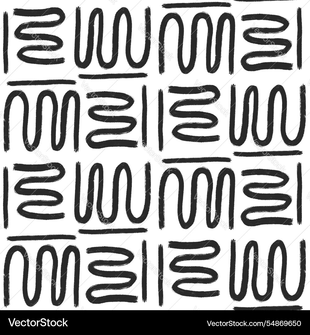 Abstract lines seamless pattern curved grunge Abstract lines seamless pattern curved grunge vector image