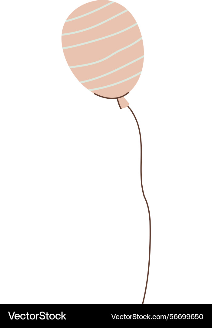 Balloon with lines pattern Balloon with lines pattern vector image