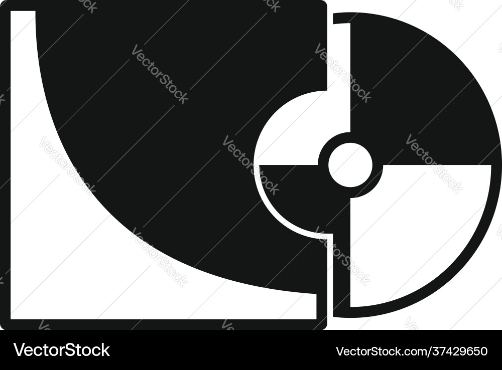 Cd icon simple style Cd icon simple style vector image