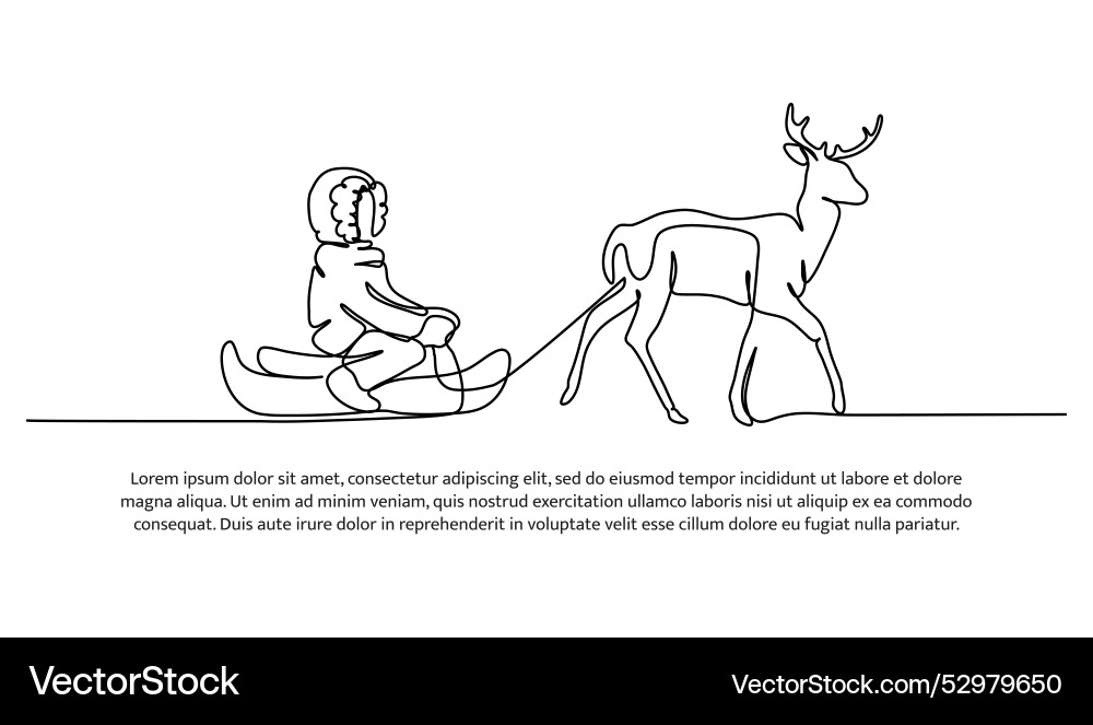 Continuous line design of a child playing Continuous line design of a child playing vector image