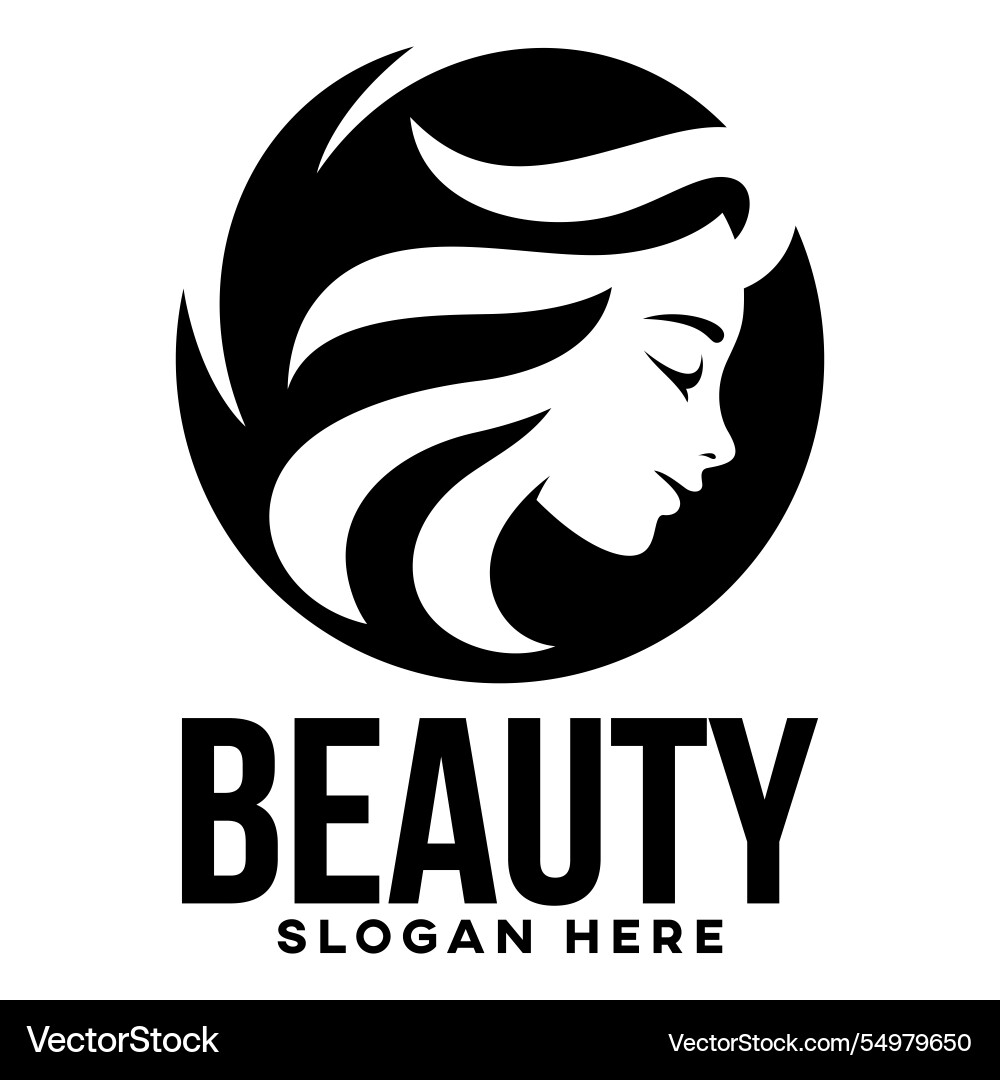 Cool beauty salon logo Vector Image