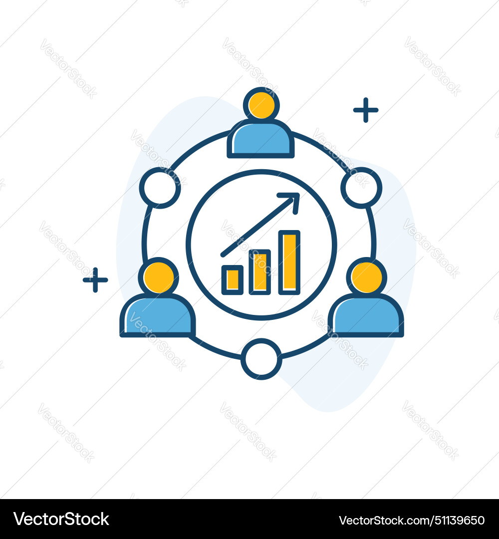 Managing supplier selection icon design vector image
