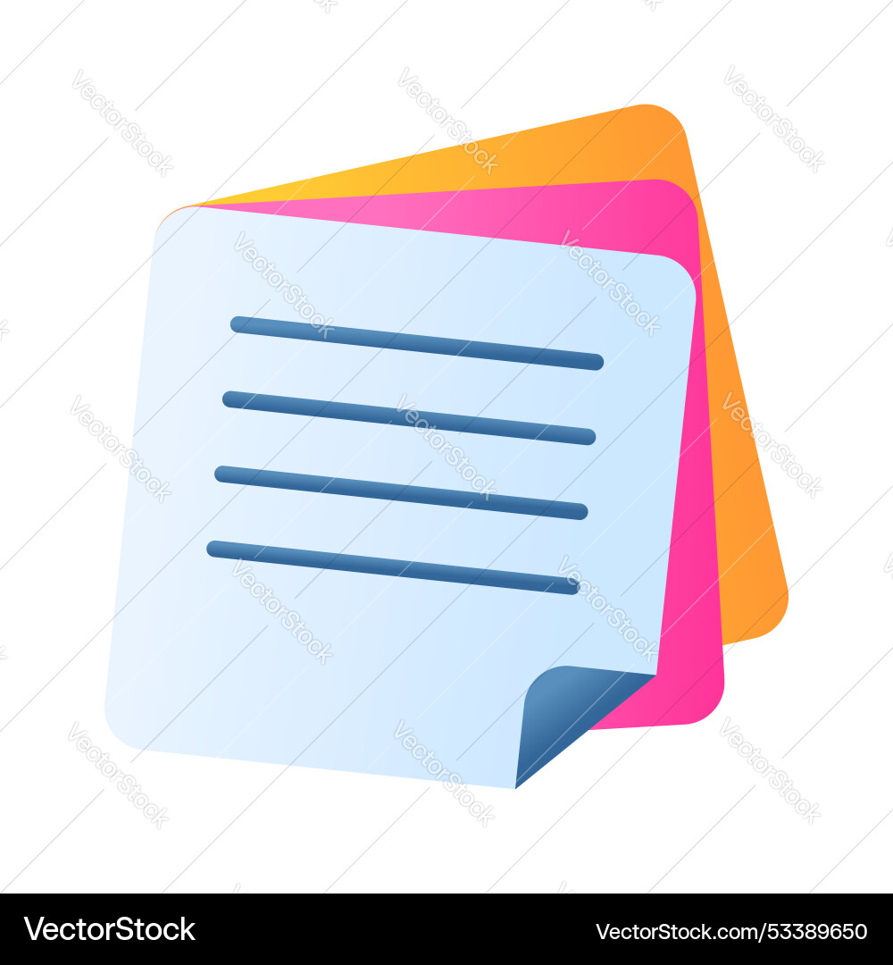 Notes Vector Image