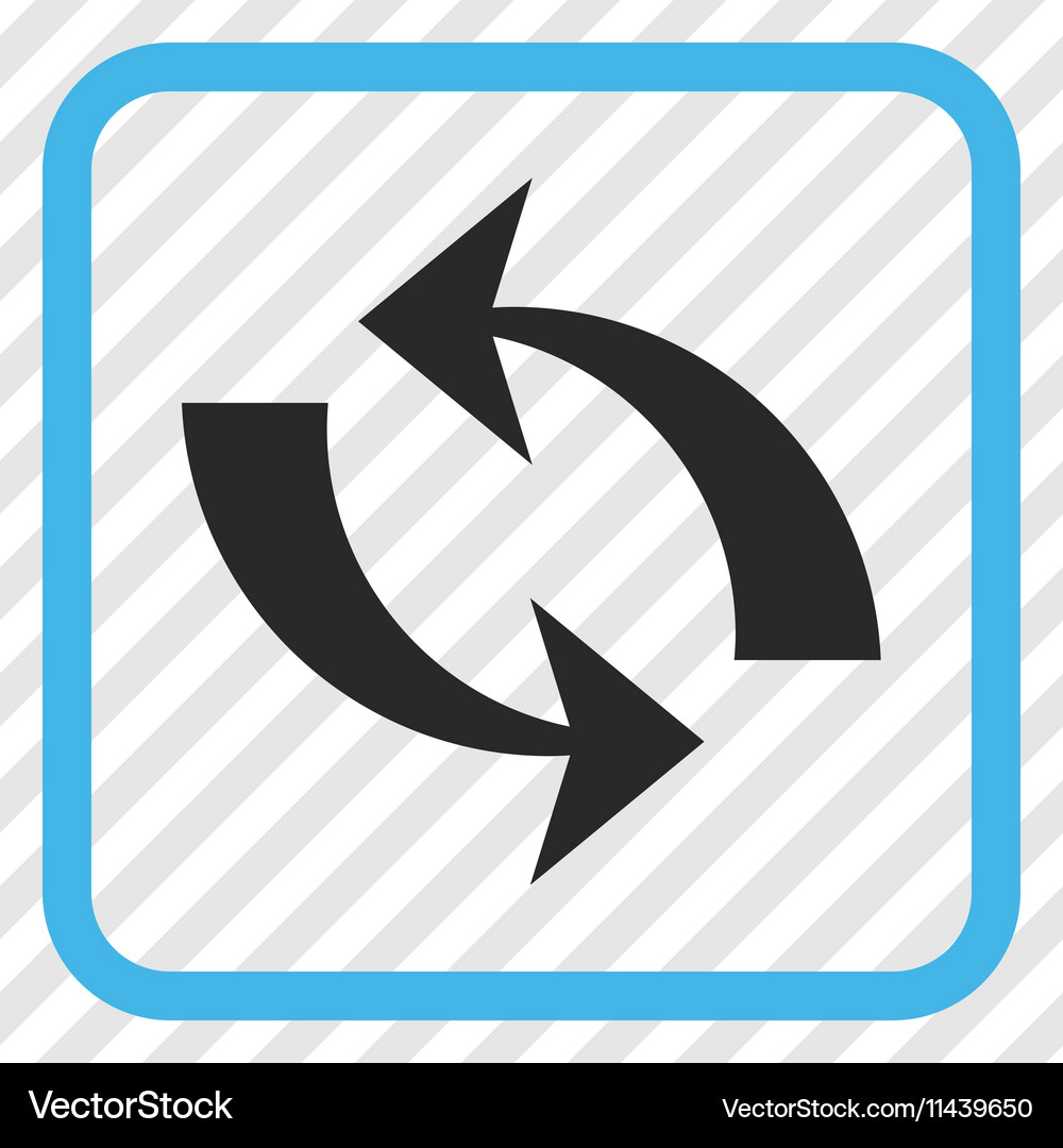 Refresh icon in a frame Vector Image