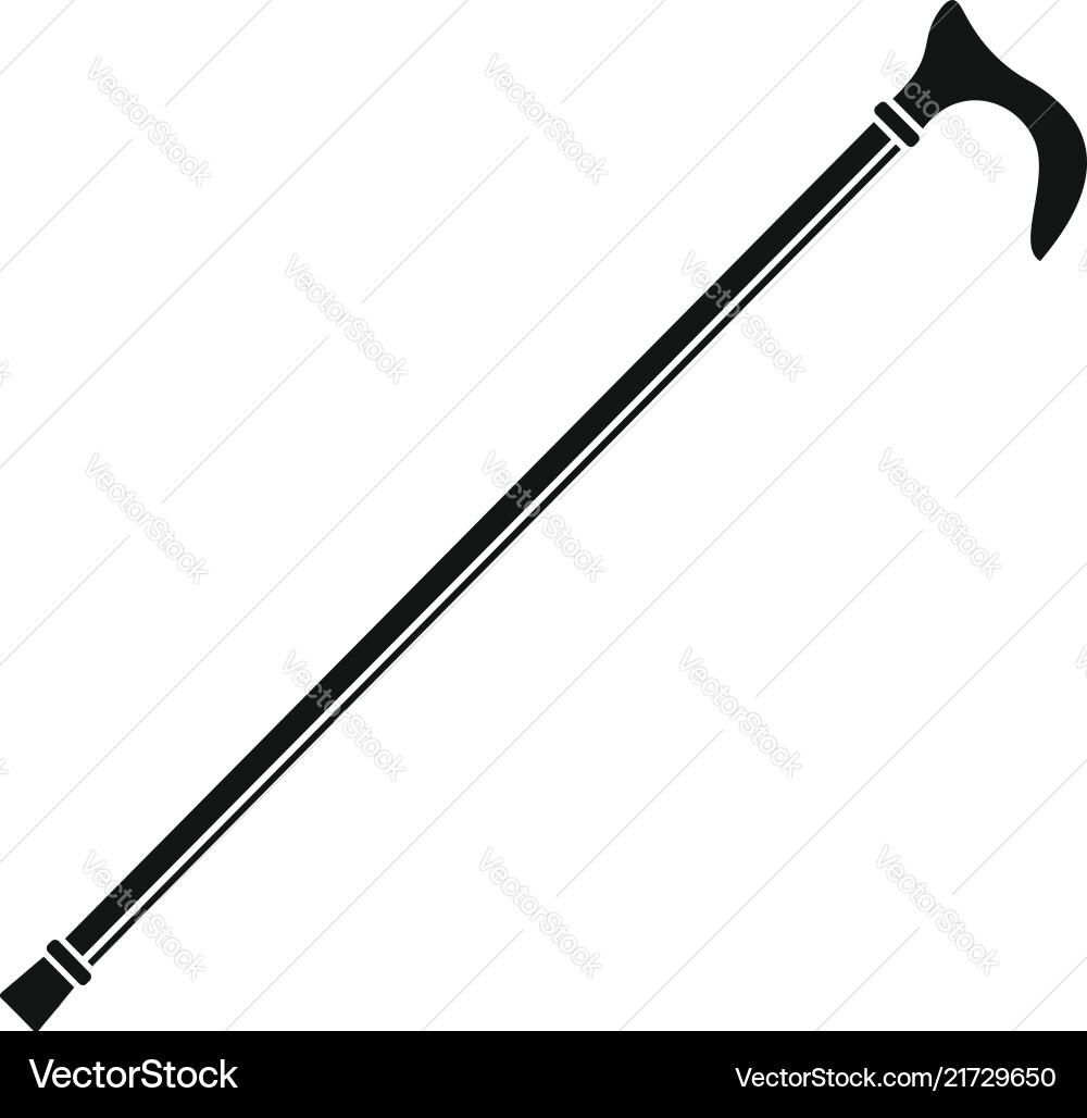 Simple Walking Stick Icon vector image