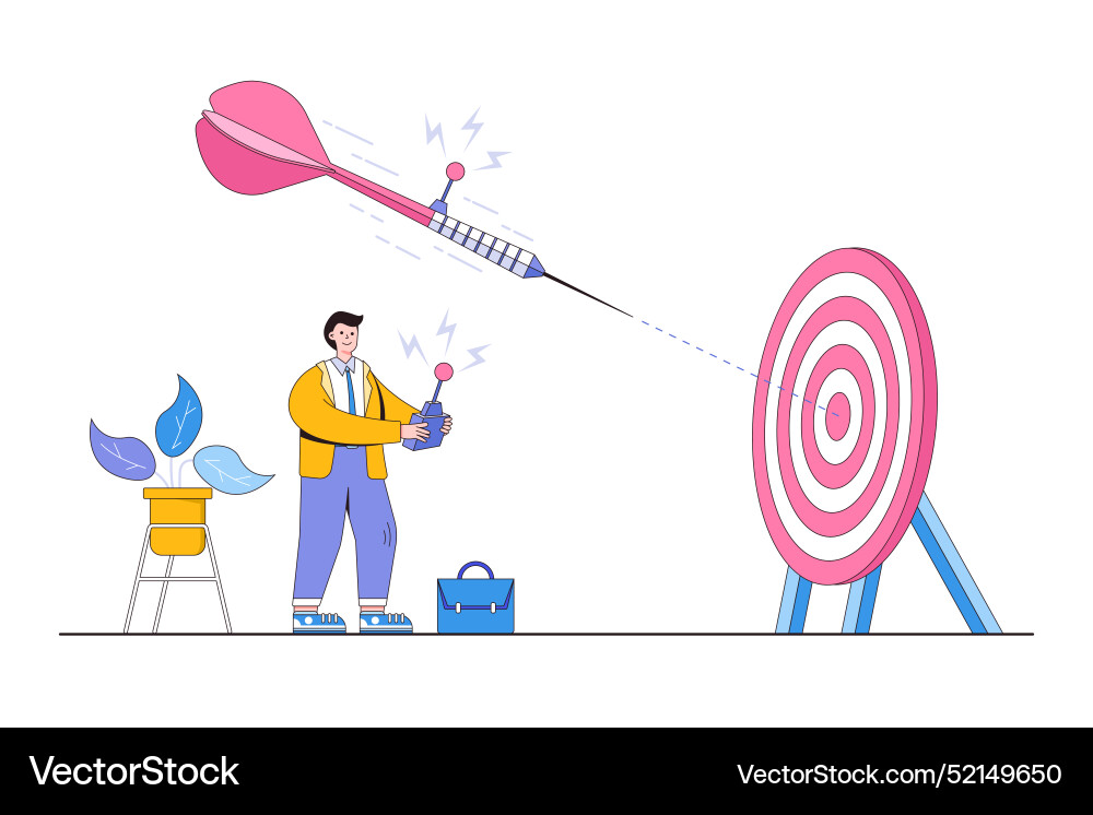 Smart setting goals achieve objective target Vector Image