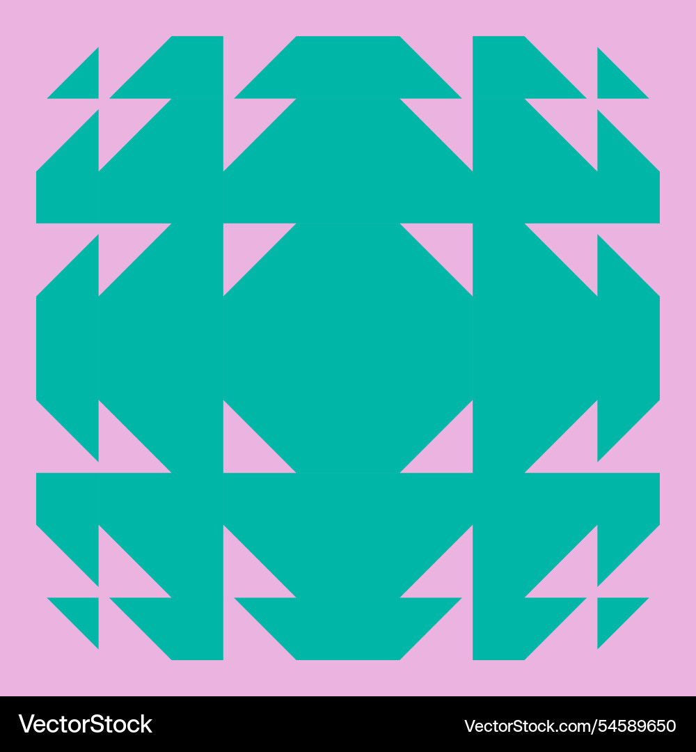 Square visual groovy psychedelic pattern vector image