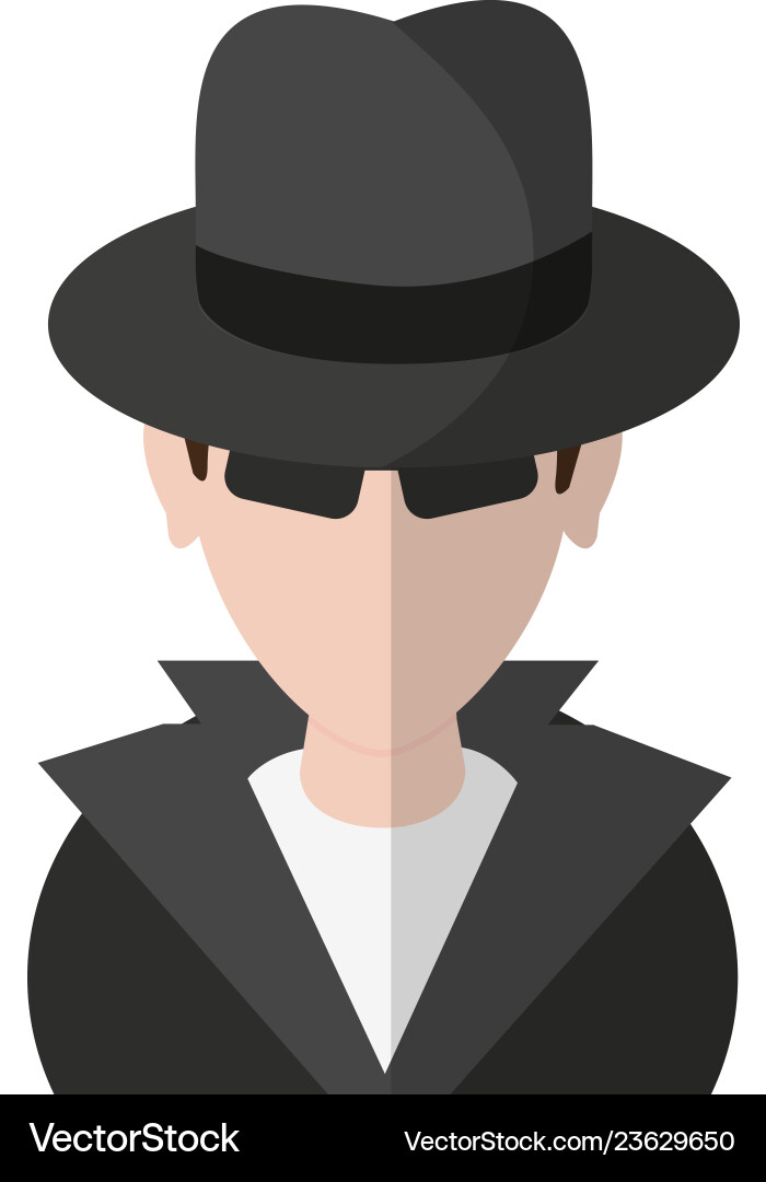 Thief hacker avatar symbol Thief hacker avatar symbol vector image
