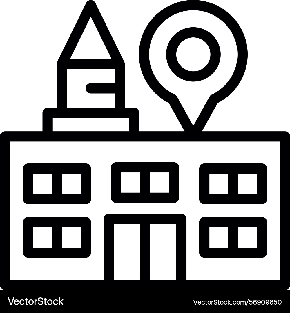 University linear style icon design Vector Image