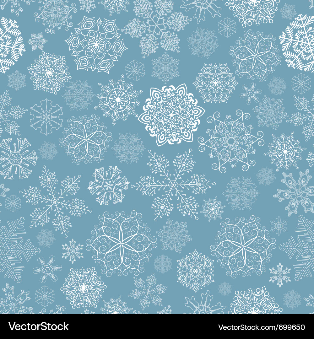 Winter Schneeflocke Muster Vektorbild