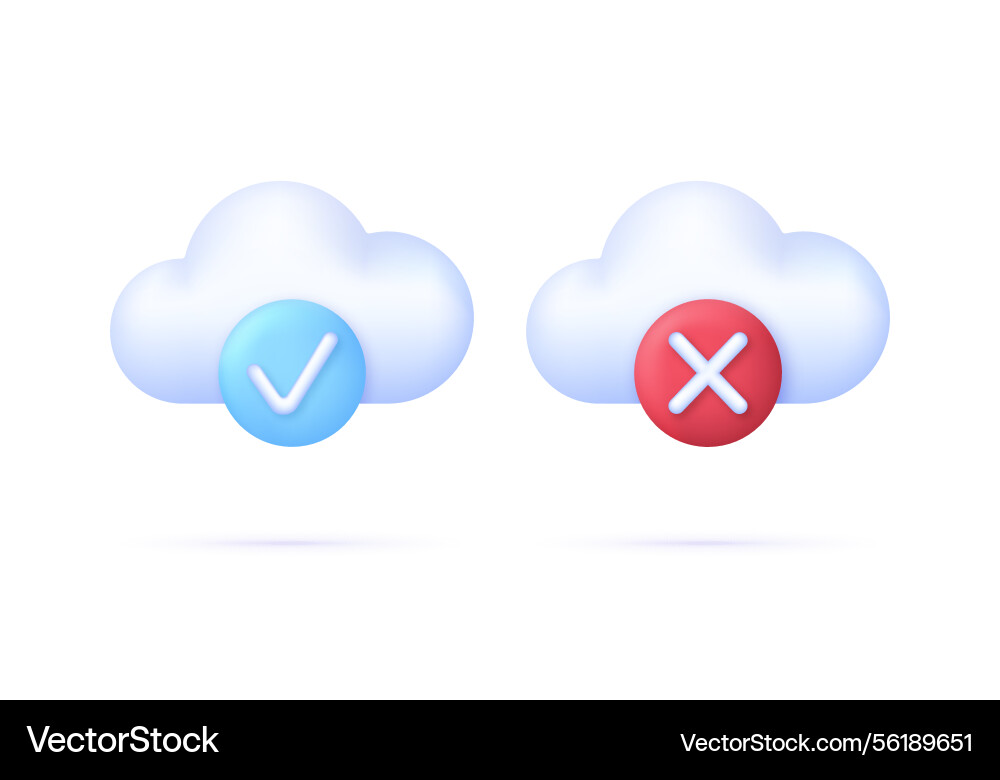 3d set of cloud computing icon 3d set of cloud computing icon vector image