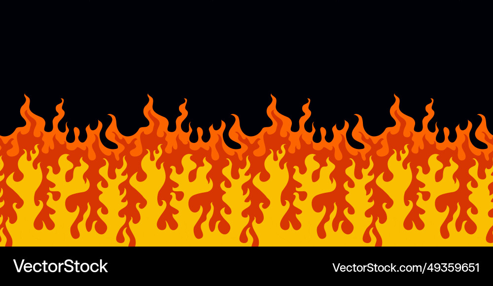 Abstract Flame Border Pattern vector image