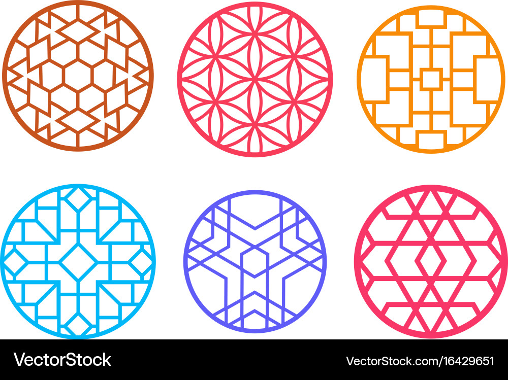 Chinese Lattice Window Pattern vector image