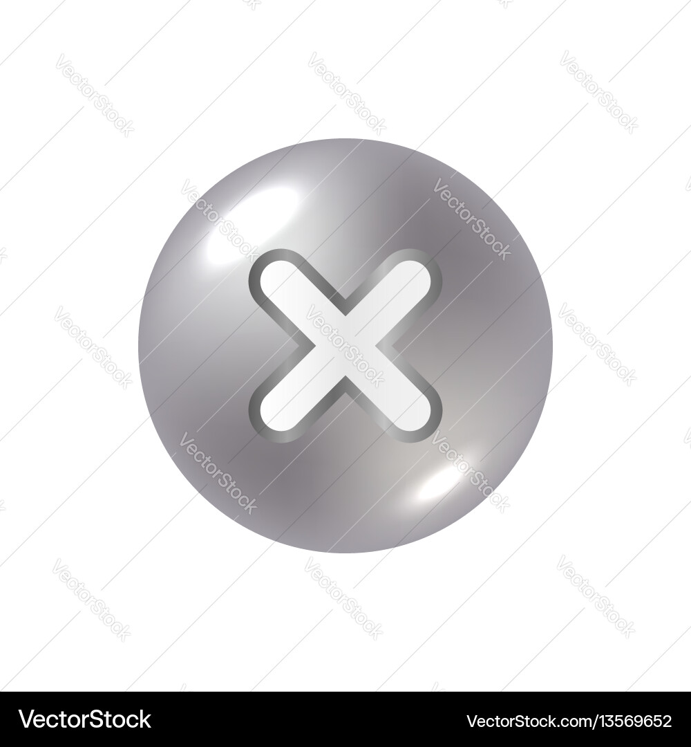 Cross sign element vector image