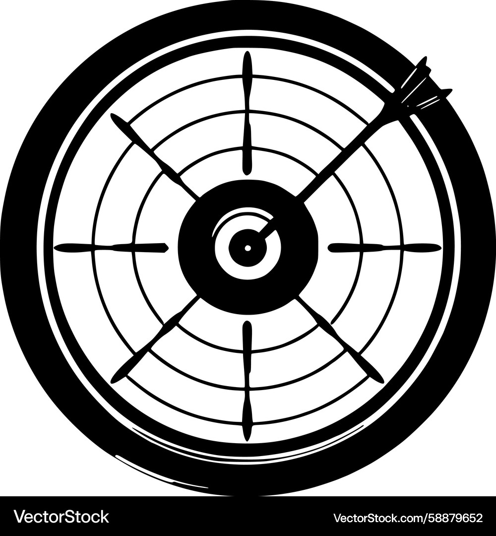 Dart Target with Bullseye Vector Image