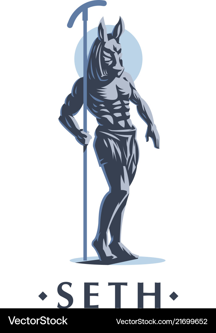 Egyptian god seth emblem Egyptian god seth emblem vector image