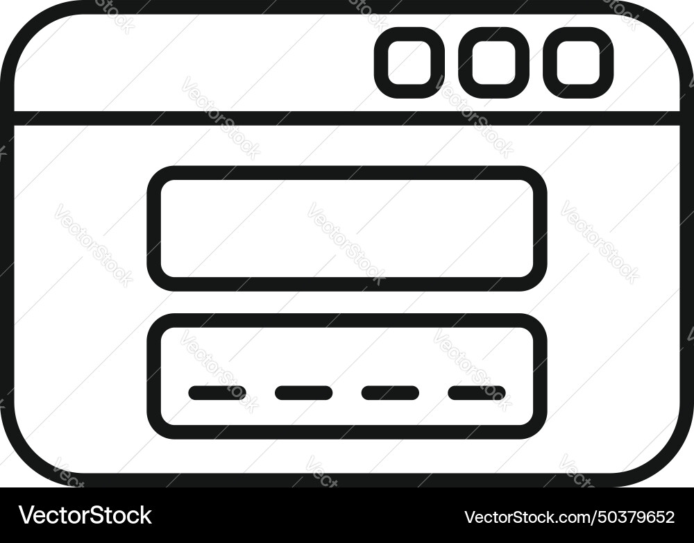 Password access icon outline secured Vector Image