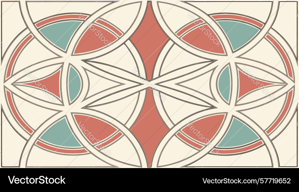 Radial geometric pattern design element design vector image