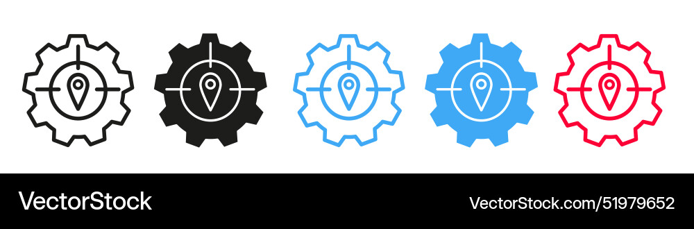 Tracking system icon mark in filled style Tracking system icon mark in filled style Vector Image