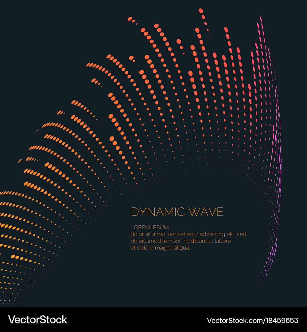 Abstract background with a colored dynamic vector image