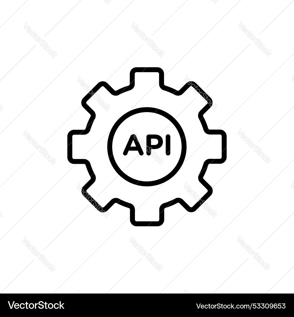 Api icon isolated on white background Api icon isolated on white background vector image