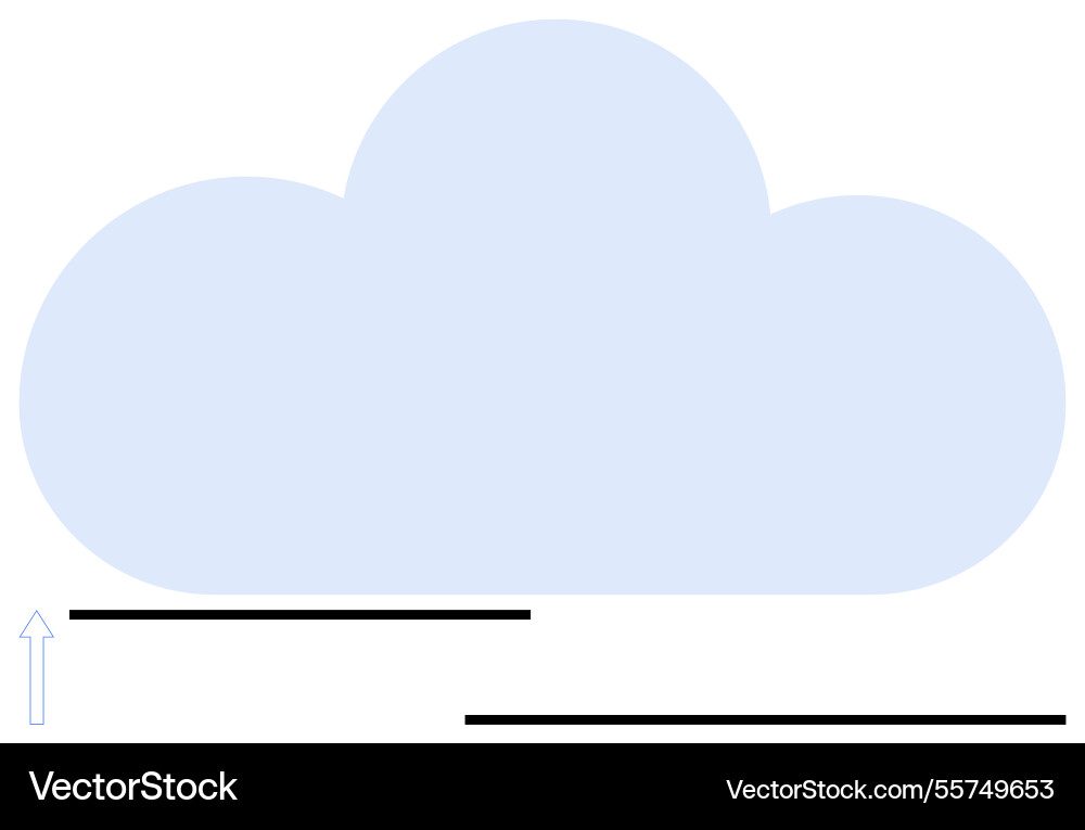 Cloud with arrow suggesting upload movement Cloud with arrow suggesting upload movement Vector Image