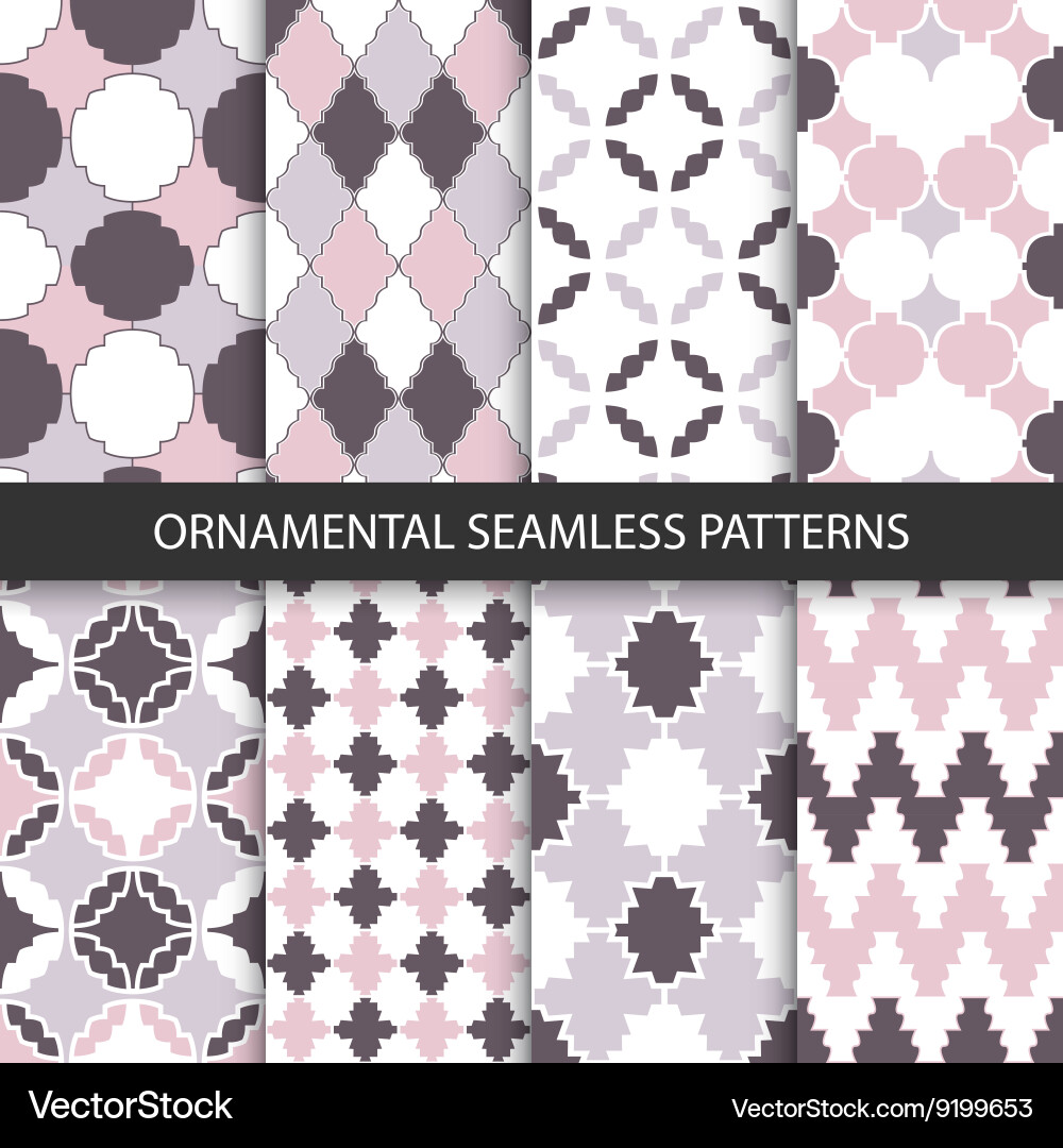 Delicate ornamental patterns - seamless Vector Image
