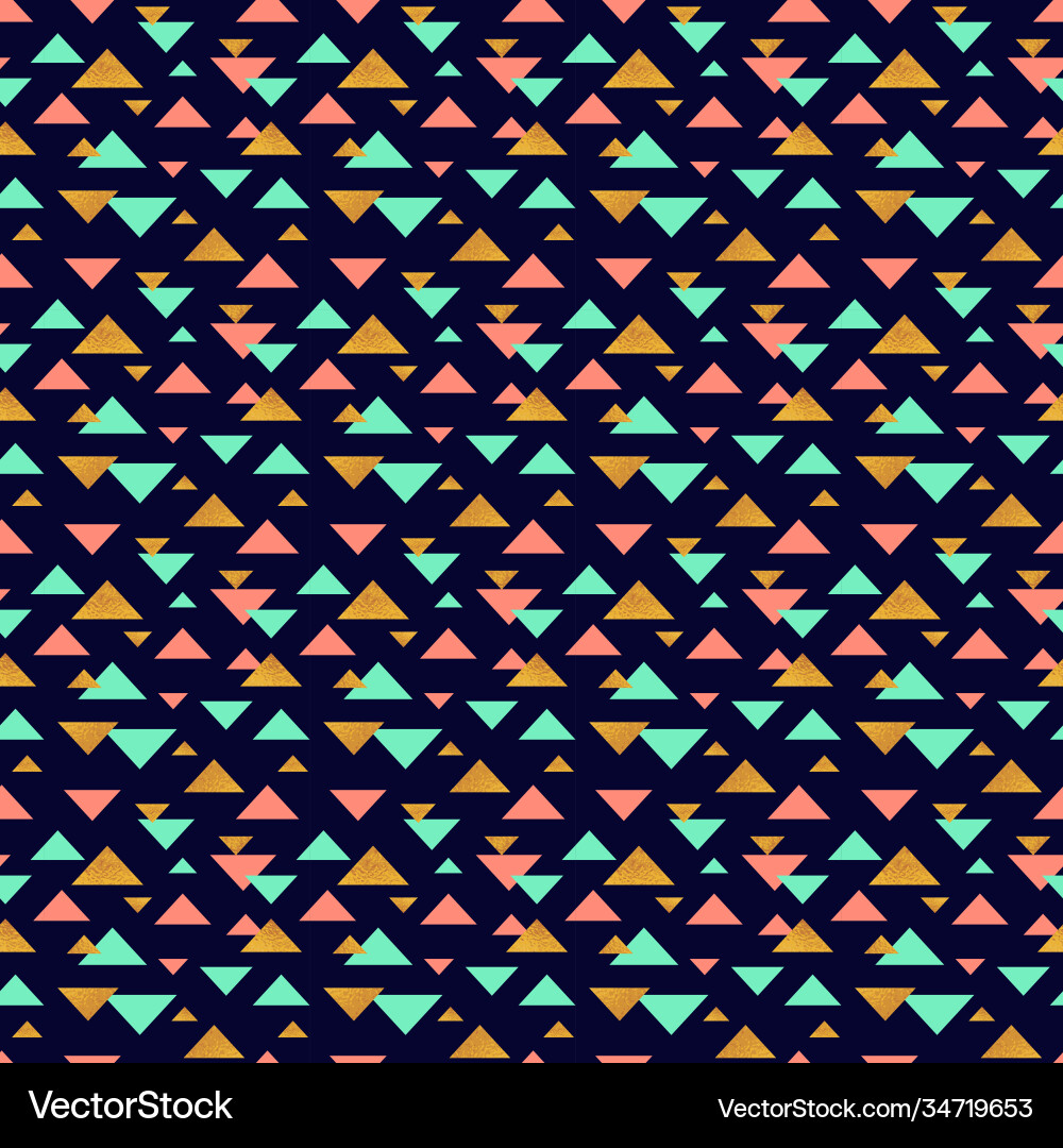 Geometric seamless pattern with triangles Vector Image