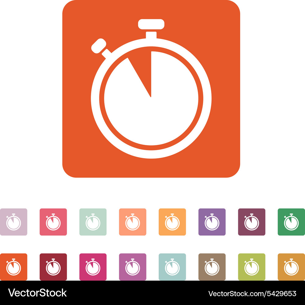 Stopwatch Icon - Countdown Timer Vector Image